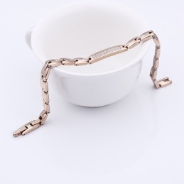 Μοντέρνο Βραχιόλι Τιτανίου Με Πέτρα Γερμανίου Και Διαμάντια