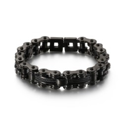 Βραχιόλι Tide Από Τιτάνιο Για Άνδρες, Βραχιόλι Rock Biker Chain