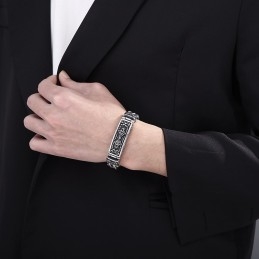 Βραχιόλι Τιτανίου Για Άνδρες Με Μοτίβο Μόδας Και Καμπύλη Μάρκα