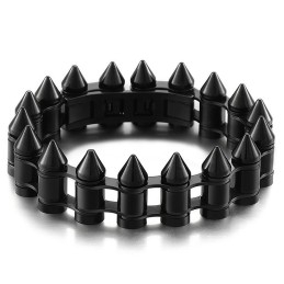 Βραχιόλι Μοτοσικλετιστών Τιτανίου Fashion Bullet Head Για Άνδρες