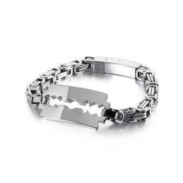Κοσμήματα Titanium Emperor Chain Με Καμπύλη Σημαία Και Αλυσίδα