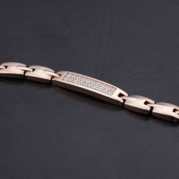 Μοντέρνο Βραχιόλι Τιτανίου Με Πέτρα Γερμανίου Και Διαμάντια