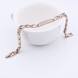 Μοντέρνο Βραχιόλι Τιτανίου Με Πέτρα Γερμανίου Και Διαμάντια