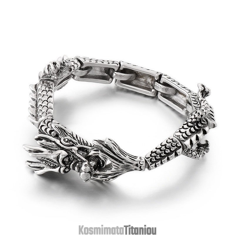 Βραχιόλι Από Τιτάνιο Cool Chic Zodiac Dragon Για Άνδρες Βραχιόλι Από Τιτάνιο Cool Chic Zodiac Dragon Για Άνδρες