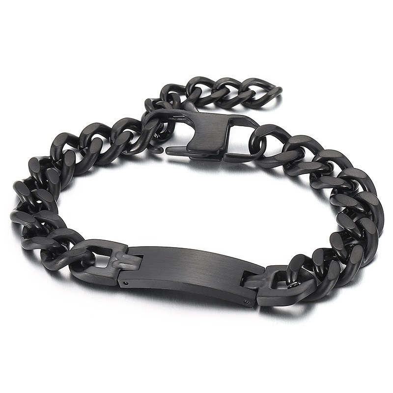 Βραχιόλι Τιτανίου Fashion Bent Brand Plus Tail Chain Για Άνδρες
