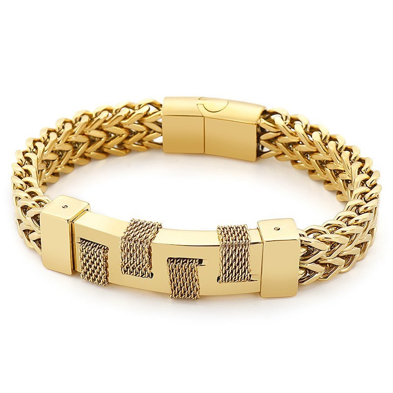 Βραχιόλι Τιτανίου Fashion Street Curved Brand Για Άνδρες