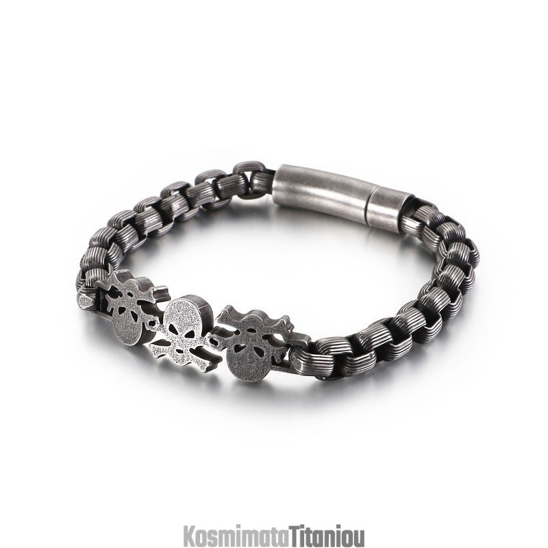 Ανδρικό Βραχιόλι Τιτανίου Fashion Street Style Hip-Hop Skull Ανδρικό Βραχιόλι Τιτανίου Fashion Street Style Hip-Hop Skull