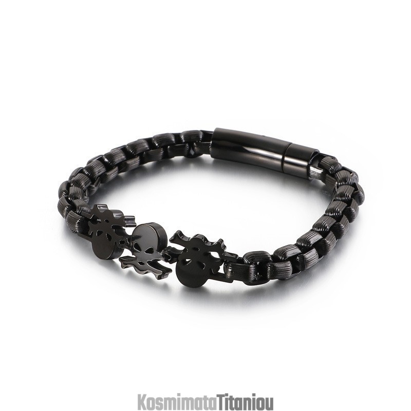 Ανδρικό Βραχιόλι Τιτανίου Fashion Street Style Hip-Hop Skull