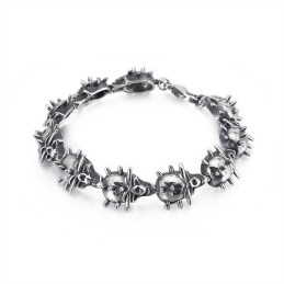 Ανδρικό Βραχιόλι Τιτανίου Exaggerated Chic Circle Skull Με Επιμετάλλωση