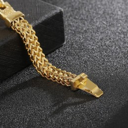Ανδρικό Βραχιόλι Τιτανίου Street Cool Double Keel Από Χρυσό