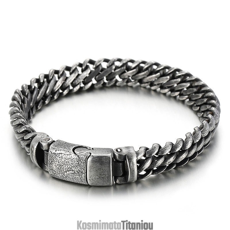 Αξεσουάρ Για Ανδρικά Βραχιόλια Cool Simple Mesh Titanium Snap