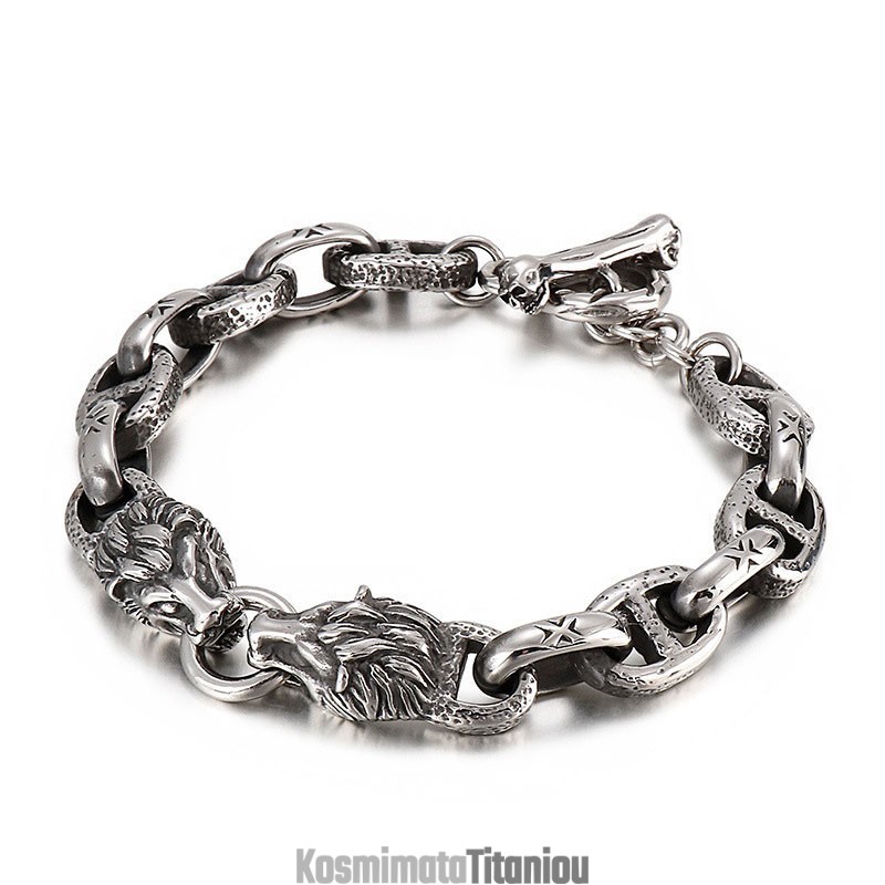 Μόδα Τιτανίου Ημέρα Λέξη Αλυσίδα Λιονταριού Ανδρικό Βραχιόλι Αξεσουάρ Σκηνής