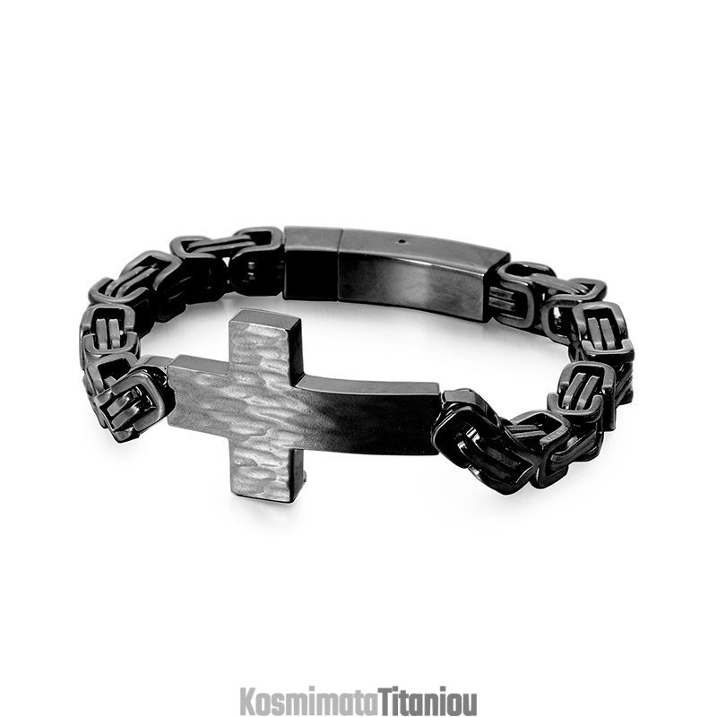 Βραχιόλι Crucifix Bend Με Αλυσίδα Και Πλάτη Emperor Back Bracelet Για Άνδρες Βραχιόλι Crucifix Bend Με Αλυσίδα Και Πλάτη Emperor Back Bracelet Για Άνδρες