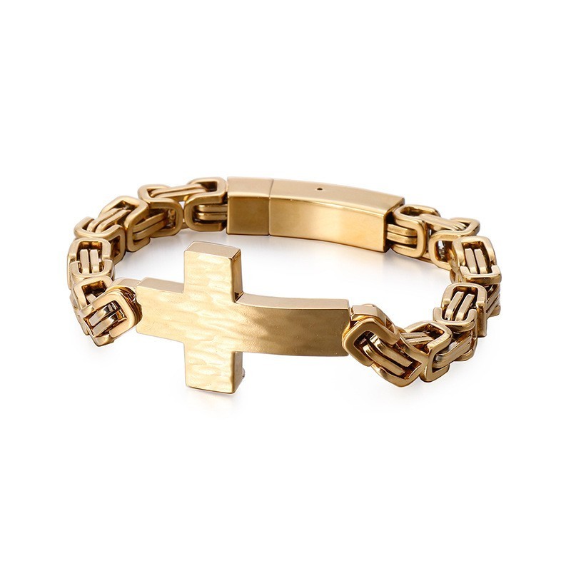 Βραχιόλι Cross Bend Με Αλυσίδα Emperor Back Για Άνδρες Βραχιόλι Cross Bend Με Αλυσίδα Emperor Back Για Άνδρες