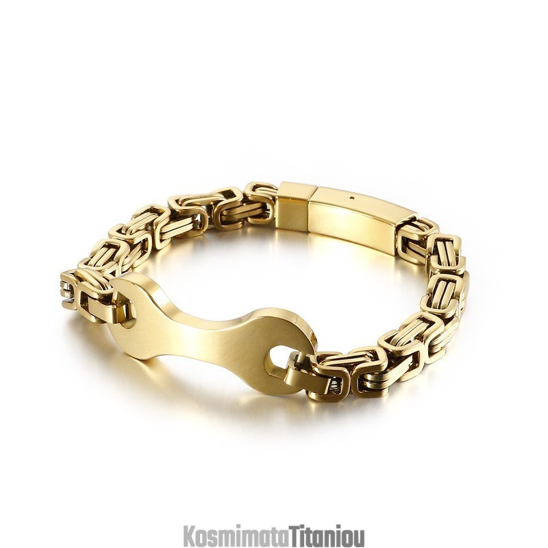 Βραχιόλι Fashion Tide Από Τιτάνιο Με Αλυσίδα Emperor Για Άνδρες