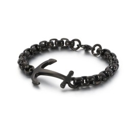 Μαύρο Βραχιόλι Τιτανίου Fashion Boat Anchor
