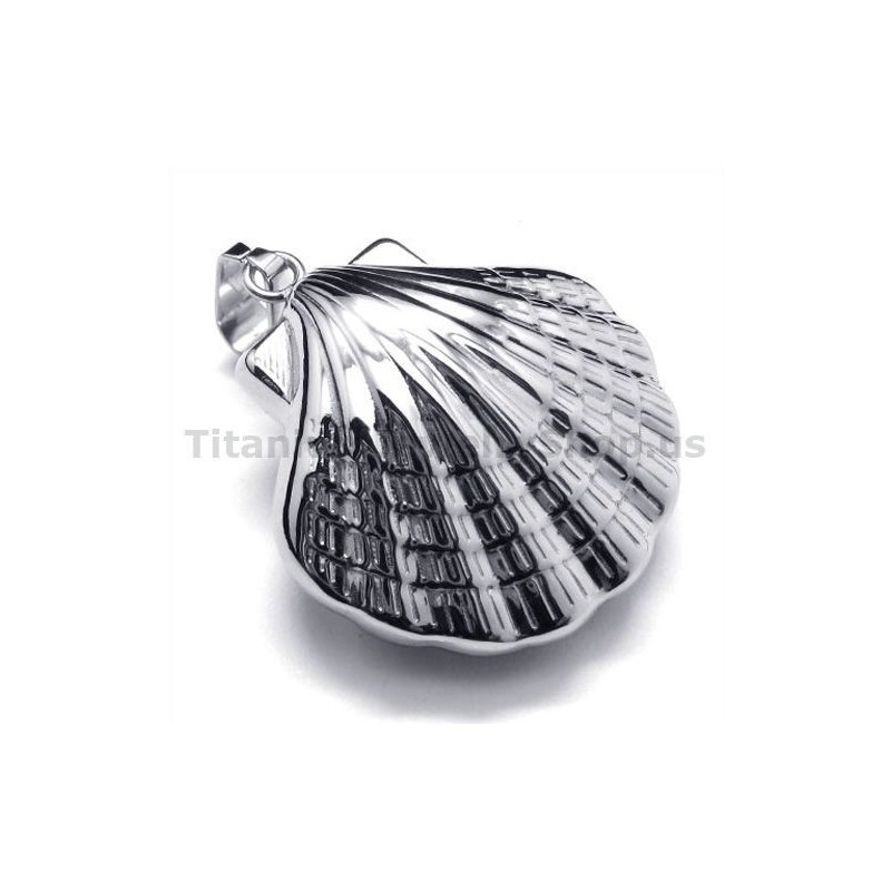Μενταγιόν Από Τιτάνιο Shell Design - Δωρεάν Αλυσίδα Μενταγιόν Από Τιτάνιο Shell Design - Δωρεάν Αλυσίδα