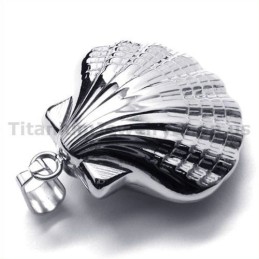 Μενταγιόν Από Τιτάνιο Shell Design - Δωρεάν Αλυσίδα