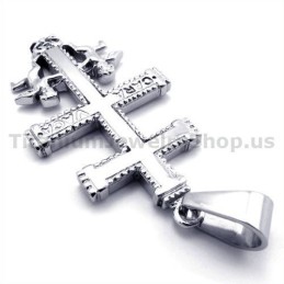 Μενταγιόν Two Angels Caravaca Από Τιτάνιο - Δωρεάν Αλυσίδα