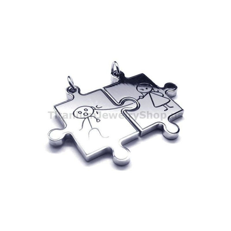 Παζλ Titanium Lovers Μενταγιόν Χωρίς Αλυσίδες Παζλ Titanium Lovers Μενταγιόν Χωρίς Αλυσίδες