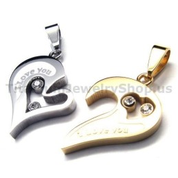 Μενταγιόν Sweetheart Titanium Lovers Με Αλυσίδες Χωρίς Διαμάντια