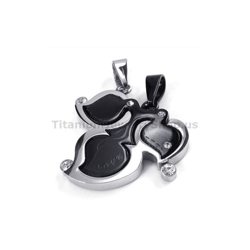 Μενταγιόν Maple Leaf Titanium Lovers Με Αλυσίδες Χωρίς Διαμάντια Μενταγιόν Maple Leaf Titanium Lovers Με Αλυσίδες Χωρίς Διαμάντια