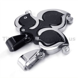 Μενταγιόν Maple Leaf Titanium Lovers Με Αλυσίδες Χωρίς Διαμάντια