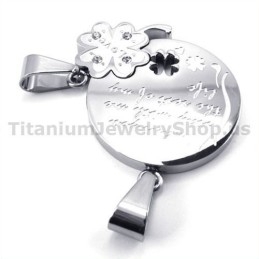 Μενταγιόν Four Leaves Clover Titanium Lovers Χωρίς Αλυσίδες