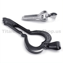 Μαύρα Μενταγιόν Κλειδιών Lovers Από Τιτάνιο Χωρίς Αλυσίδες