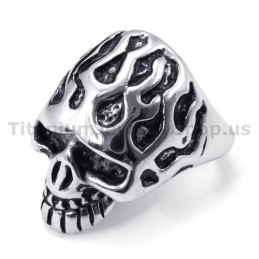 Δαχτυλίδι Από Τιτάνιο Με Κρανίο