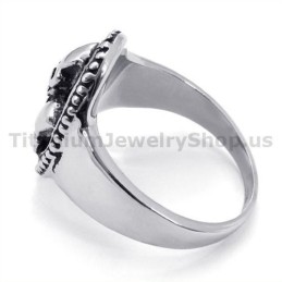 Δαχτυλίδι Τιτανίου Με Τρία Κρανία