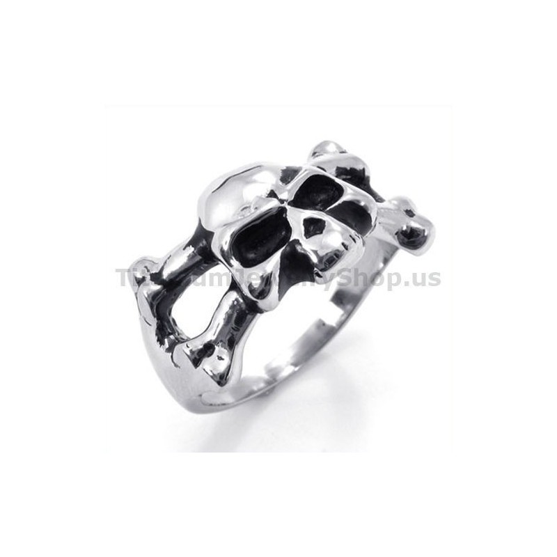 Δαχτυλίδι Από Τιτάνιο Με Κρανίο