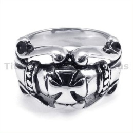 Δαχτυλίδι Από Τιτάνιο Με Σταυρό