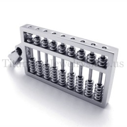 Ασημένιο Μενταγιόν Abacus Από Τιτάνιο
