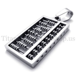 Ασημένιο Μενταγιόν Abacus Από Τιτάνιο