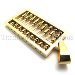Χρυσό Μενταγιόν Abacus Από Τιτάνιο