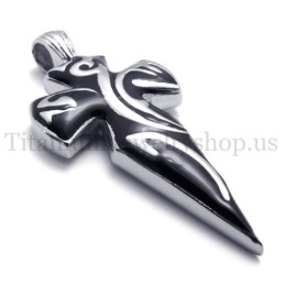 Ανδρικό Μενταγιόν Sword Pure Black Από Τιτάνιο