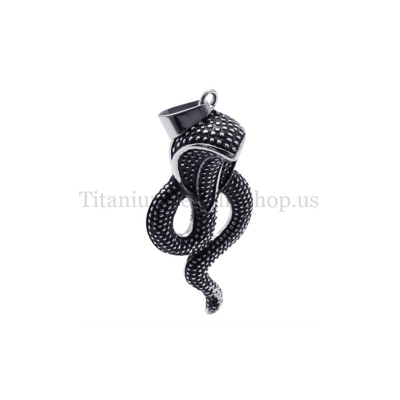 Μενταγιόν Από Τιτάνιο Black King Cobra Μενταγιόν Από Τιτάνιο Black King Cobra