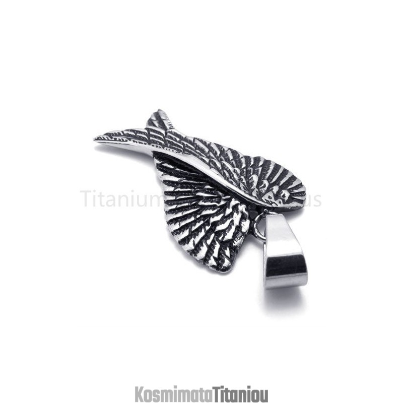 Νέο Κλασικό Μενταγιόν Από Τιτάνιο Devil Wing