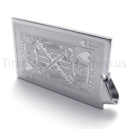 Νέο Ασημένιο Κρεμαστό Τιτανίου Με Κάρτες Παιχνιδιού (J)