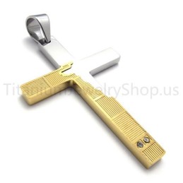 Νέο Μενταγιόν Από Τιτάνιο Με Σταυρό Και Σχισμένες Άκρες