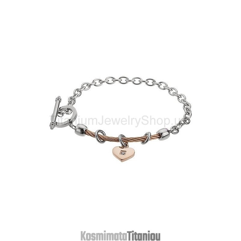 Βραχιόλι Τιτανίου Sweetheart Cable