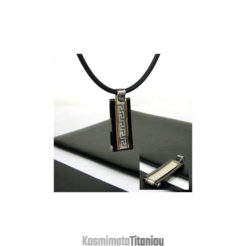 Εξαιρετικό Κολιέ Τιτανίου Μενταγιόν Σε Στυλ Άνδρα