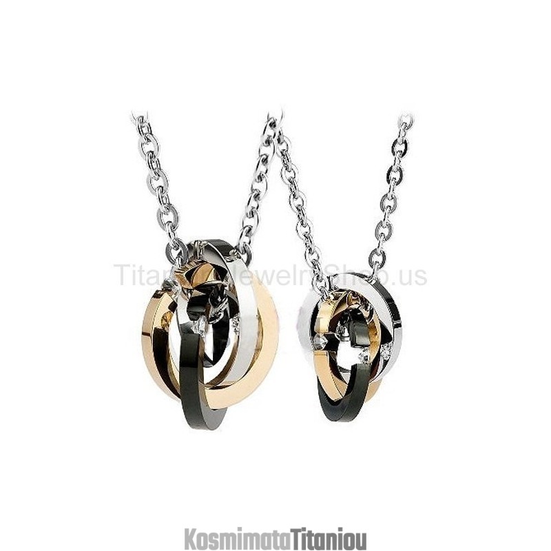 Μενταγιόν Three Circles Από Τιτάνιο Για Τους Λάτρεις Μενταγιόν Three Circles Από Τιτάνιο Για Τους Λάτρεις
