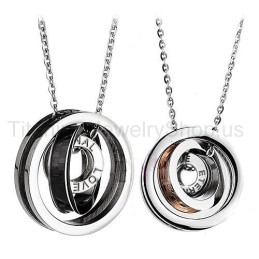 Μενταγιόν Από Τιτάνιο Eternal Love Three Circles Lovers