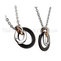 Μενταγιόν Two Circles Από Τιτάνιο Για Τους Λάτρεις
