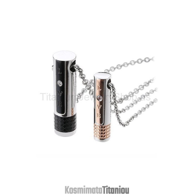Μενταγιόν Love Titanium Lovers Μενταγιόν Love Titanium Lovers