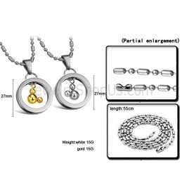 Μενταγιόν Mickey Από Τιτάνιο, Ασήμι Και Χρυσό Με Δωρεάν Αλυσίδες 264