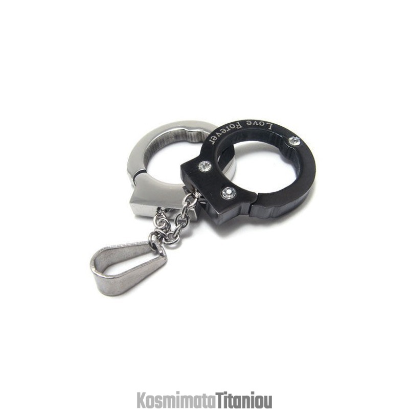 Μενταγιόν Κολιέ Noble Man Love Handcuff Από Καθαρό Τιτάνιο Μενταγιόν Κολιέ Noble Man Love Handcuff Από Καθαρό Τιτάνιο