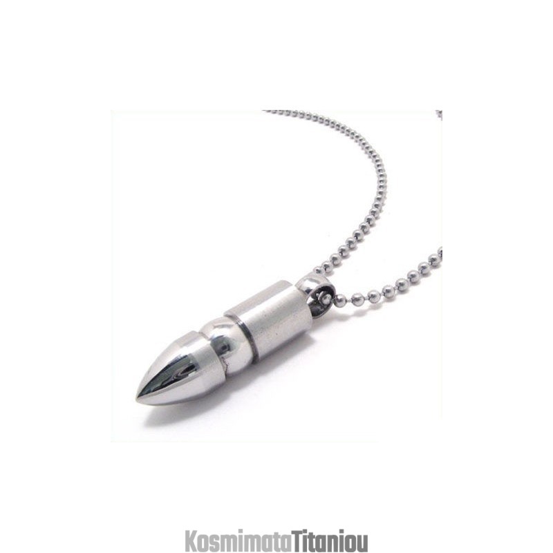 Κολιέ Noble Man Solid Bullet Pure Titanium Κολιέ Noble Man Solid Bullet Pure Titanium